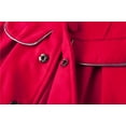 thumbnail image 5 of LittleSpring Winter Coat for Girls 10-12 Peacoat Buttons Faux Wool Dress Coat Midweight Casual Solid Red, 5 of 7