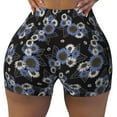 thumbnail image 2 of Haiem Sunflowers No Front Seam Biker Shorts for Women Yoga Workout Gym Bike Shorts with Tummy Control Moisture-Wicking-Small, 2 of 9