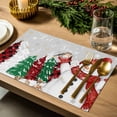 thumbnail image 4 of Christmas Placemats Set of 6, Bird Snowman Place Mats Christmas Tree Snowflake Grey Placemat Table Decoration for Kitchen Table Dinner Xmas Holiday Party Home Decor Indoor Outdoor 13x19 Inch, 4 of 9