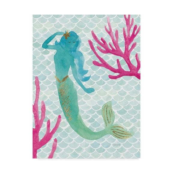 Trademark Fine Art 'Mermaid Friends II' Canvas Art by Jenaya Jackson