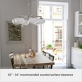thumbnail image 5 of Hunter - Saddle Creek 6-light Brushed Nickel, Large Chandelier, Dimmable, Schoolhouse Style, Candle Shaped, for Bedrooms, Kitchens, Dining, Living Rooms - 19062, 5 of 7