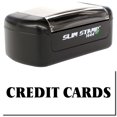 thumbnail image 1 of Slim Pre-Inked Credit Cards Stamp, Slim 1444, Ultra Slim Design, Impression Size 1/2" by 1-3/4", Up to 25,000 Impressions - Black Ink, 1 of 10