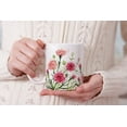 thumbnail image 7 of WIRESTER 11 Oz Ceramic Tea Cup Coffee Mug, Carnations Flowers, 7 of 7