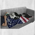 thumbnail image 6 of Americana Soft Flannel Fleece Blanket, Black and White Martin Luther King Portrait United States Flag and Famous Words, Cozy Plush for Indoor and Outdoor Use, 60" x 80", Multicolor, by Ambesonne, 6 of 6