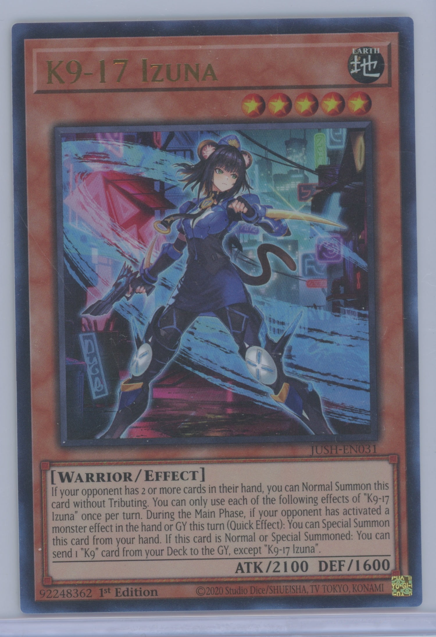 2020 Yu-Gi-Oh! Justice Hunters K9-17 Izuna 1st Edition #JUSH-EN031