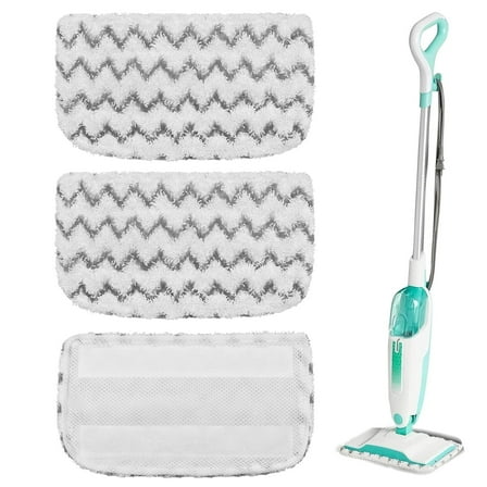 3 Pack Microfiber Steam Mop Replacement Pads for Shark Steam Mop S1000, S1000A, S1000C, S1000WM, S1001C - Dirt Grip, Washable & Reusable for All Floor Clean
