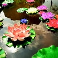 thumbnail image 4 of Injueey 6x Loto falso de apariencia realista, sin riego, sin marchitamiento, para decoración de jardín, estanque, parque y patio Decoración Púrpura, 4 of 6