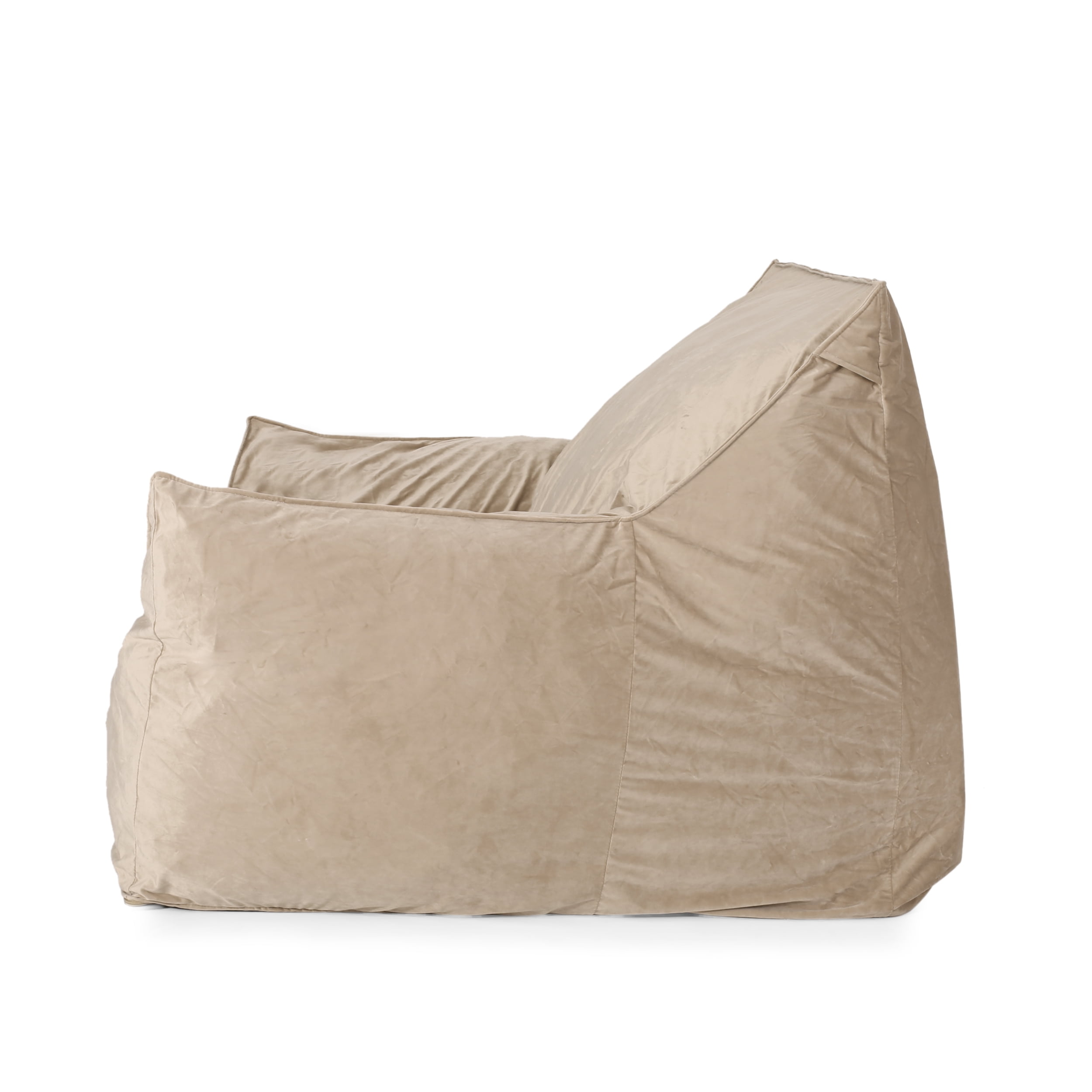 Aukfa Bean Bag Chair, Lazy Floor Sofa Couch for Adults Kids, Accent Sofa Chair for Gaming Reading Relaxing, Beige
