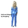 thumbnail image 3 of Boys Girls Jumpsuit Blue Aliens Cosplay Costume Bodysuit for 3-10 Year, 3 of 6