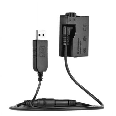 -E8 Dummy Battery with DC Power Bank USB Adapter Cable Replacement for LP-E8 for 550D 600D 650D 700D DSLR Cameras