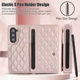 thumbnail image 6 of Allytech Galaxy Z Fold5 5G Case with S Pen Holder, Premium PU Leather Stand Cards Slots Large Space Shoulder Lanyard Hand Wrist Shockproof Wallet Case Cover for Samsung Galaxy Z Fold 5 - Rosegold, 6 of 9