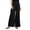 Black, variant on Womens Wide Leg Pants Summer tie waist wide leg lightweight fabric machine washable yoga workout for fitness training Yellow XL