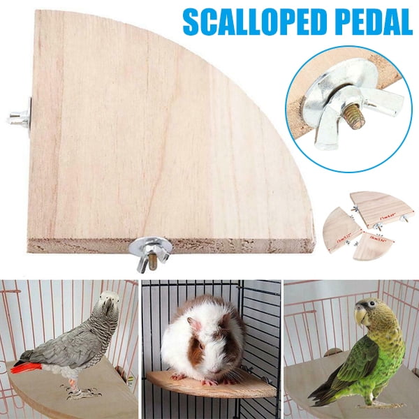 YOUTHINK Wooden Corner Platform Rack Rest Stand Bird Cage Wood Corner Perch Stand for Parrot Hamster Chinchillas Small Pet Cage Accessory for Budgies Parakeets Hamster