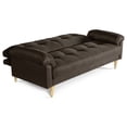 thumbnail image 3 of Sofá Cama Makora Salam con Memory Foam Color Chocolate Lino Respaldo Reclinable de 3 Posiciones, 3 of 7