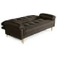 thumbnail image 3 of Sofá Cama Makora Salam con Memory Foam Color Chocolate Lino Respaldo Reclinable de 3 Posiciones, 3 of 7
