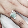 thumbnail image 3 of Natural Aquamarine Ring, Rough Aquamarine Gemstone Ring, March Birthstone, Cross Ring, 925 Sterling Silver, Womens Ring, Christmas, Thanksgiving, Handmade, Statement Jewelry, Raw Gemstone Jewelry, 3 of 5