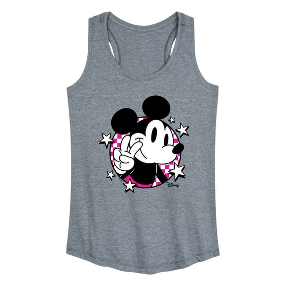 Disney - Mickey & Friends - Peace Sign - Retro Style - Women's Racerback Tank Top