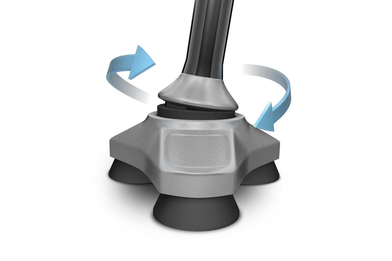 Canne pliante HurryCane édition Freedom avec poignée en T, noir La canne la plus vendue aux États-Unis