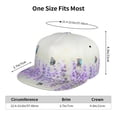 thumbnail image 2 of Flat Bill Trucker Hats for Women Men - Lavender and Butterfly Adjustable Flat Baseball Cap Snapback Hats Dad Hats for Men, 2 of 7