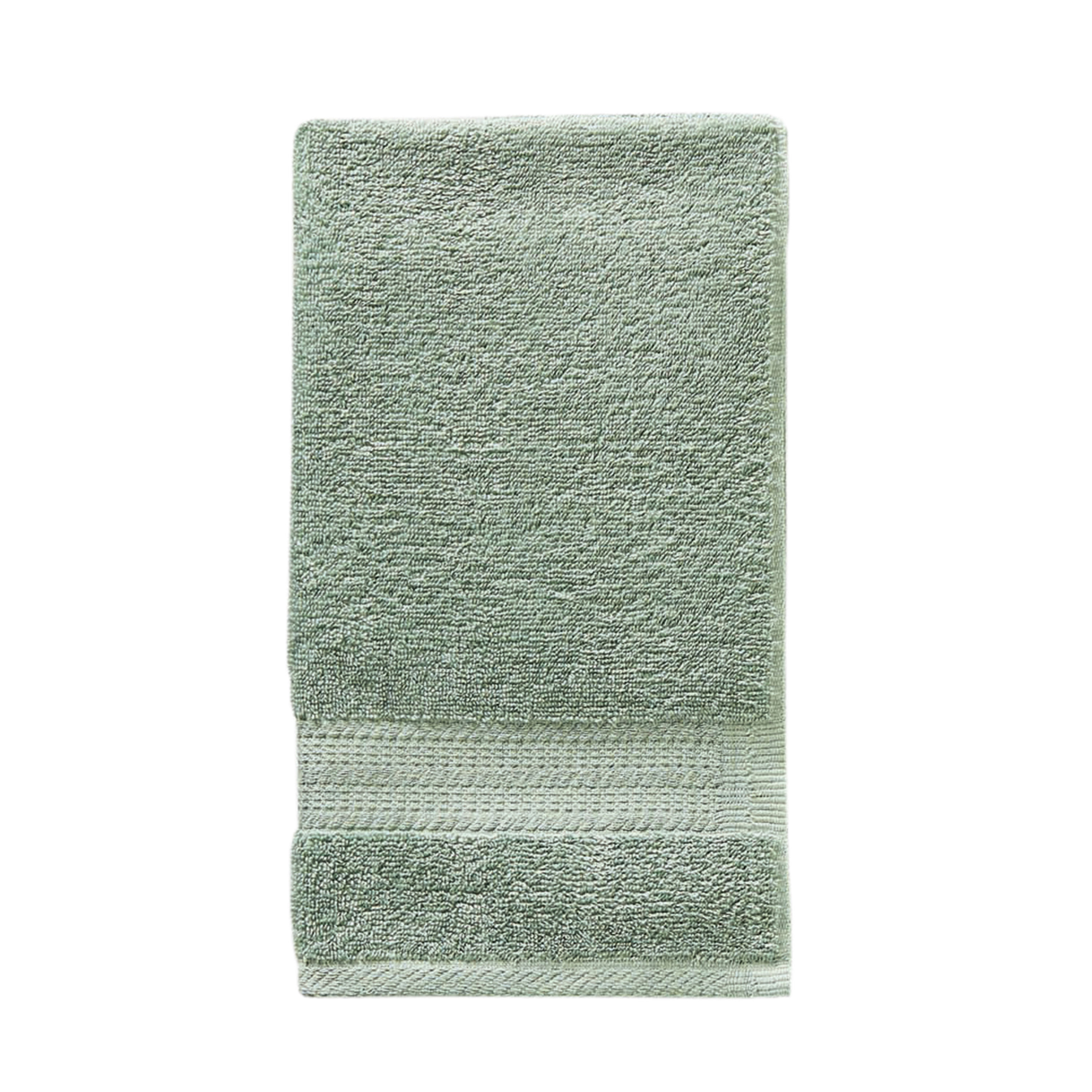 Better Homes & Gardens 6-Piece Bath Towel Set, Green Solid/Stripe - image 4 of 12