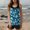 Light Blue, variant on pstuiky Womens Swimsuits Print Crew Neck High Waist Adaptable Two Piece Bathing Suits Swim Dress Tankinis with Boy Shorts Swim Suit Women