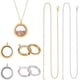thumbnail image 1 of 2 juegos de 2 colores de acero inoxidable con forma de medallón flotante con memoria viviente, collar con marco de fotos de cristal, colgante para hacer joyas y collares., 1 of 9