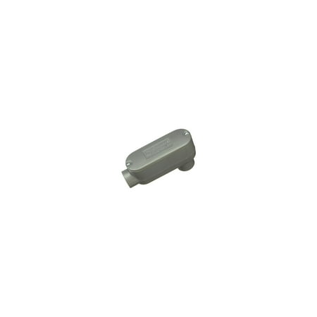 Halex, 3/4 in. Rigid Type LB Threaded Aluminum Conduit Body , 58607, 1 per pack,Silver