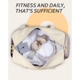 thumbnail image 3 of Bolsas de gimnasio para hombres y mujeres, bolsa de viaje plegable de 40 litros, bolsa de lona ligera para fin de semana con compartimento para zapatos, 3 of 5