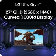 LG UltraGear 27 Curved QHD Gaming Monitor, 180Hz, AMD FreeSync 27GS60QN-B