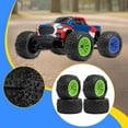 thumbnail image 6 of 4 Pieces RC Car Tires RC Wheel Rim RC Crawler Wheels Rubber with Great Grip for 1:18 Scale 4WD Granite Green, 6 of 9