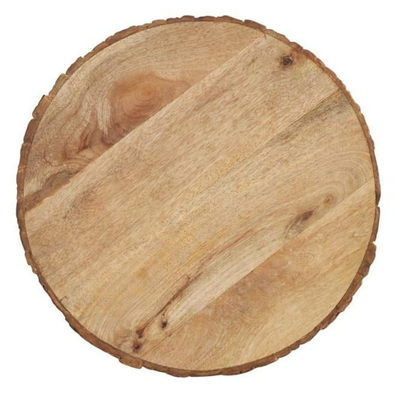 14 in. Bark Edge Wood Charger Plates, Natural - Set of 4