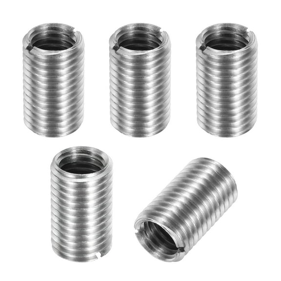 Thread Adapters Sleeve Reducing Nut, 5 Pcs M12x1.5 Male to M10x1.5 Female Repairing Insert Nut Screw Reducer Conversion 303 Stainless Steel Fastener 20mm