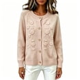 thumbnail image 5 of NSLGXD Womens Embroidered Knit Cardigan Sweaters Plus Size Crewneck Button Down Floral Cardigans Jackets, 5 of 6