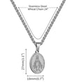 thumbnail image 5 of Virgin Mary Pendant Necklace Protective Religious Amulet Jewelry For Men and Women, 5 of 5