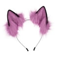thumbnail image 1 of Peluche Orejas sintética Diadema Disfraces Disfraz Pinza de pelo Regalo Halloween Cosplay Rendimiento Vestir Espectáculos Violeta Colco Sombreros, 1 of 8
