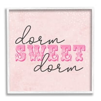 Stupell Industries Sweet Dorm Detailed Typography Graphic Art White Framed Art Print Wall Art, Design by Sundance Group