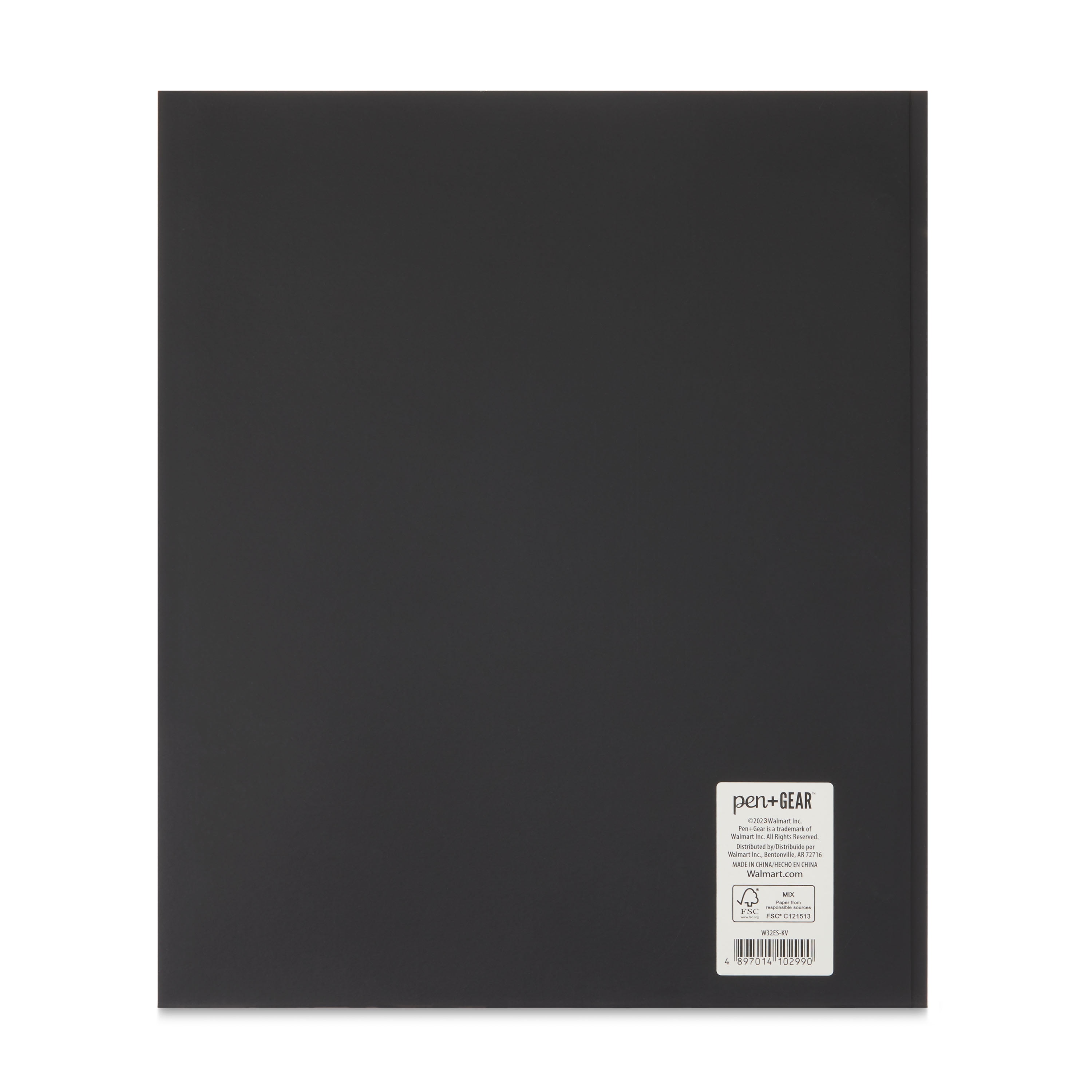 Pen+Gear Letter Size 3-Prong Paper Folder, Black