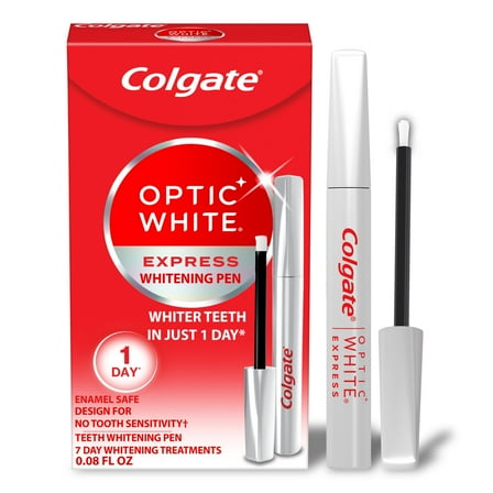 Colgate Optic White Express Teeth Whitening Gel Pen, 7 Day Whitening Treatment, 0.08 oz
