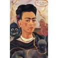 thumbnail image 1 of Frida Kahlo - SelF Portrait With Small Monkey II - CANVAS OR PRINT WALL ART, 1 of 1