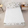 thumbnail image 4 of Castle Fairy Watercolor Elephant Giraffe Lion Zipper Queen Comforter Set with Fitted Sheet and 2 Pillowcases,Tropical Palm Leaves Wildlife Zipper Bedding Set,Reversible,4 Pieces, 4 of 6