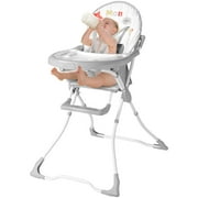 Baby High Chair Toddler High Chair, Eat and Grow Convertible Highchair, with 2 Removable Trays and 5-Point Seat Belt
