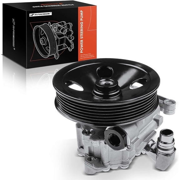 A-Premium Power Steering Pump with Pulley Compatible with Mercedes-Benz W203 C230 C280 C350 2006-2007 C209 CLK350 2007 V6 2.5L 3.0L 3.5L