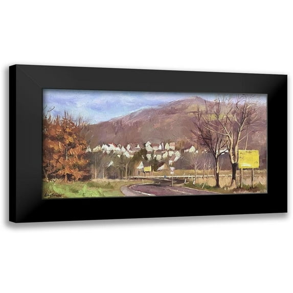 Strube, Ling 24x14 Black Modern Framed Museum Art Print Titled - Village in Germany