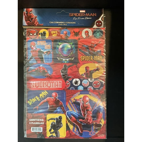 Spiderman Stickers Marvel 2 Sheets New