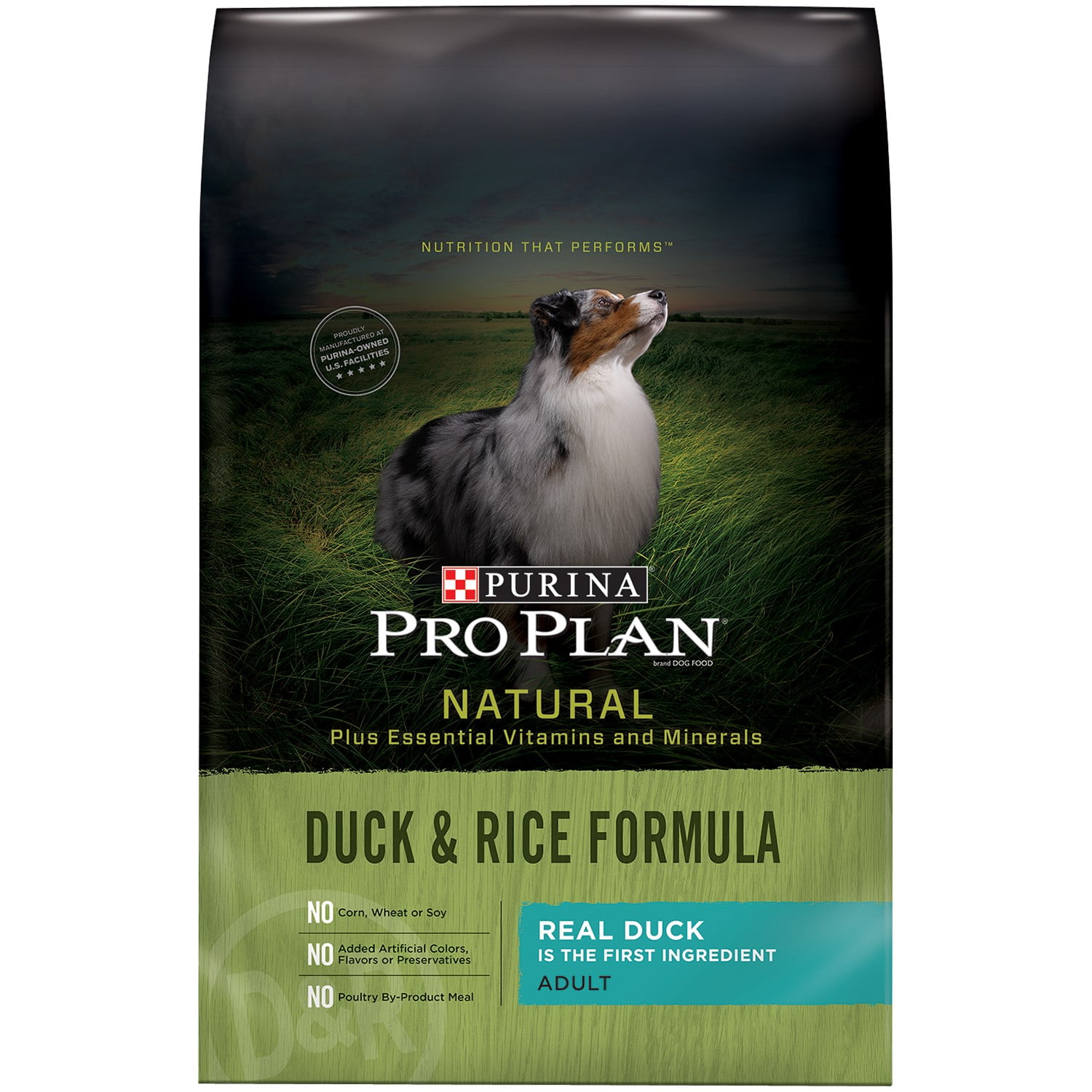 Purina Pro Plan Natural Duck & Rice Formula Dry Dog Food, 24 lb