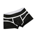 thumbnail image 2 of HUPOM Men'S Underwear Underwear For Men Pack Medium waist Elastic Waist Solid Boxer Briefs Black L, 2 of 3