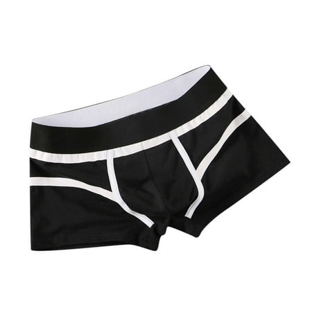 

AnuirheiH Men s Lingerie Solid Color Boxer Large Size Mid Waist Boxer Briefs Sale Clearance
