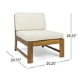 thumbnail image 5 of GDF Studio Makayla Outdoor 3 Seater Acacia Wood Sofa Sectional, Teak, 5 of 12