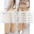 thumbnail image 3 of Aimik Women's High Waist Wide Leg Pants Double Button Closure with Front Seam Khaki Business Work Trousers With Pockets, 3 of 6