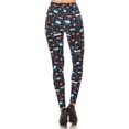 thumbnail image 3 of Women's Plus Ocean Creatures Fish Pattern Print Leggings, 3 of 3